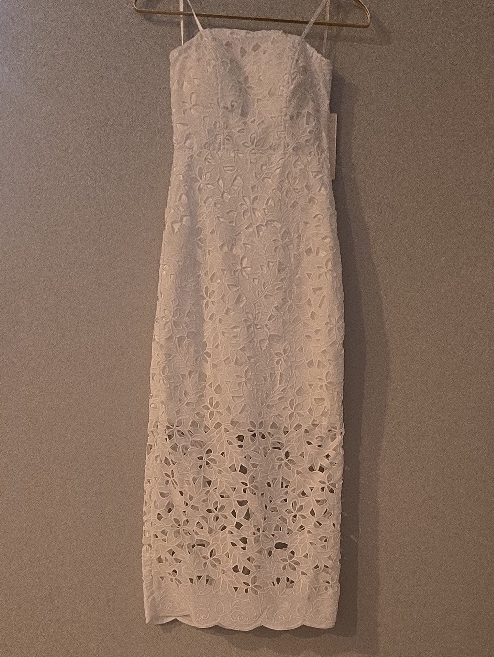 Strappless White Dress
